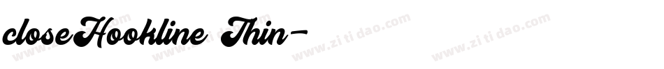 closeHookline Thin字体转换